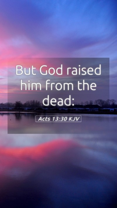 Picture 05 - Acts 13:30 KJV Mobile Phone Wallpaper - But God raised him from the - Mobile Bible Verse Wallpaper