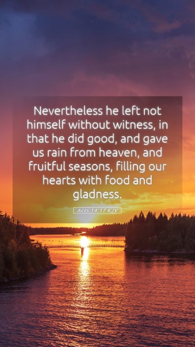 Picture 05 - Acts 14:17 KJV Mobile Phone Wallpaper - Nevertheless he left not himself without witness, - Mobile Bible Verse Wallpaper