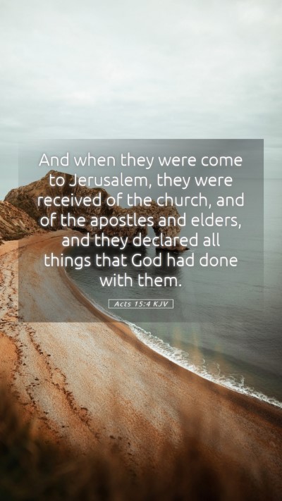 Picture 05 - Acts 15:4 KJV Mobile Phone Wallpaper - And when they were come to Jerusalem, they were - Mobile Bible Verse Wallpaper