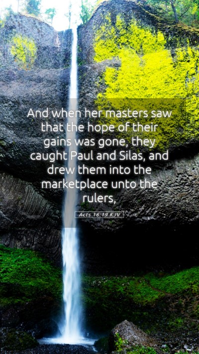 Picture 05 - Acts 16:19 KJV Mobile Phone Wallpaper - And when her masters saw that the hope of their - Mobile Bible Verse Wallpaper
