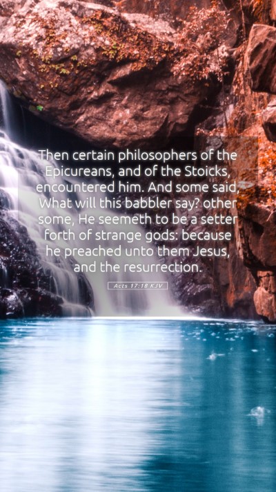 Picture 05 - Acts 17:18 KJV Mobile Phone Wallpaper - Then certain philosophers of the Epicureans, and - Mobile Bible Verse Wallpaper