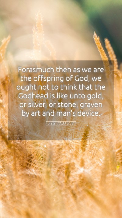 Picture 05 - Acts 17:29 KJV Mobile Phone Wallpaper - Forasmuch then as we are the offspring of God, we - Mobile Bible Verse Wallpaper