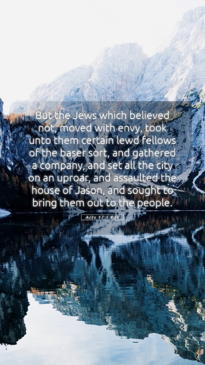 Picture 05 - Acts 17:5 KJV Mobile Phone Wallpaper - But the Jews which believed not, moved with envy, - Mobile Bible Verse Wallpaper