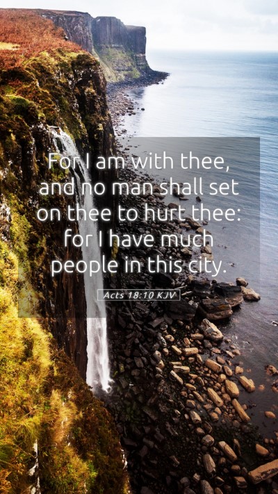 Picture 05 - Acts 18:10 KJV Mobile Phone Wallpaper - For I am with thee, and no man shall set on thee - Mobile Bible Verse Wallpaper