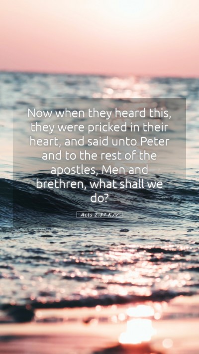 Picture 05 - Acts 2:37 KJV Mobile Phone Wallpaper - Now when they heard this, they were pricked in - Mobile Bible Verse Wallpaper