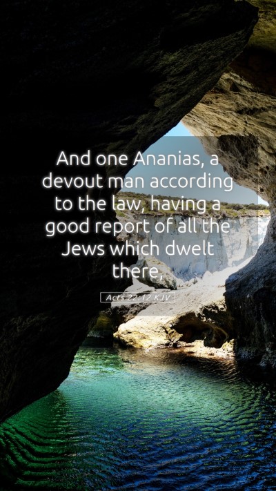 Picture 05 - Acts 22:12 KJV Mobile Phone Wallpaper - And one Ananias, a devout man according to the - Mobile Bible Verse Wallpaper