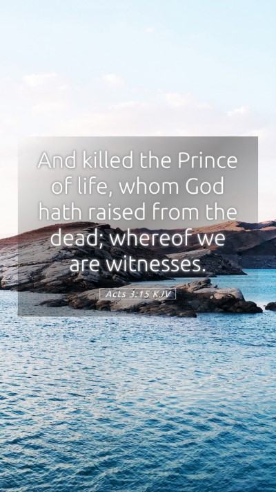 Picture 05 - Acts 3:15 KJV Mobile Phone Wallpaper - And killed the Prince of life, whom God hath - Mobile Bible Verse Wallpaper