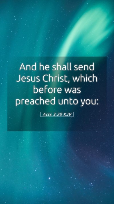 Picture 05 - Acts 3:20 KJV Mobile Phone Wallpaper - And he shall send Jesus Christ, which before was - Mobile Bible Verse Wallpaper