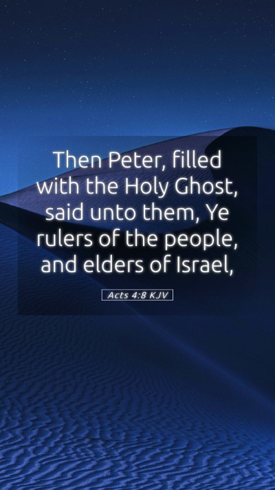 Picture 05 - Acts 4:8 KJV Mobile Phone Wallpaper - Then Peter, filled with the Holy Ghost, said unto - Mobile Bible Verse Wallpaper