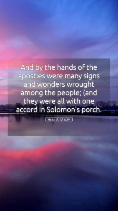 Picture 05 - Acts 5:12 KJV Mobile Phone Wallpaper - And by the hands of the apostles were many signs - Mobile Bible Verse Wallpaper