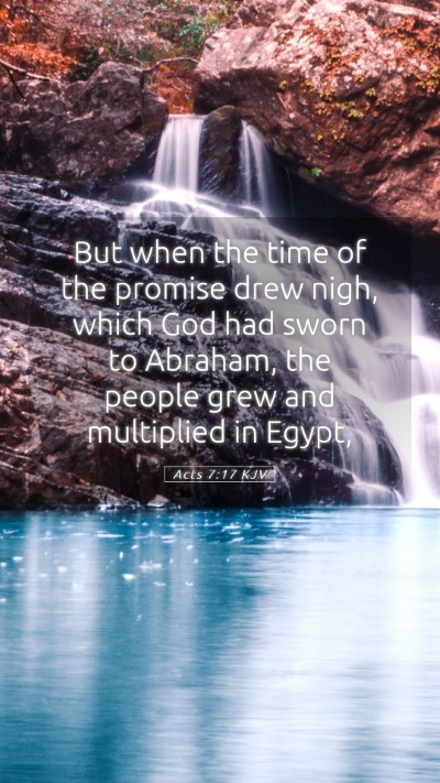 Picture 05 - Acts 7:17 KJV Mobile Phone Wallpaper - But when the time of the promise drew nigh, which - Mobile Bible Verse Wallpaper