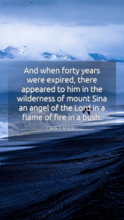 Picture 05 - Acts 7:30 KJV Mobile Phone Wallpaper - And when forty years were expired, there appeared - Mobile Bible Verse Wallpaper