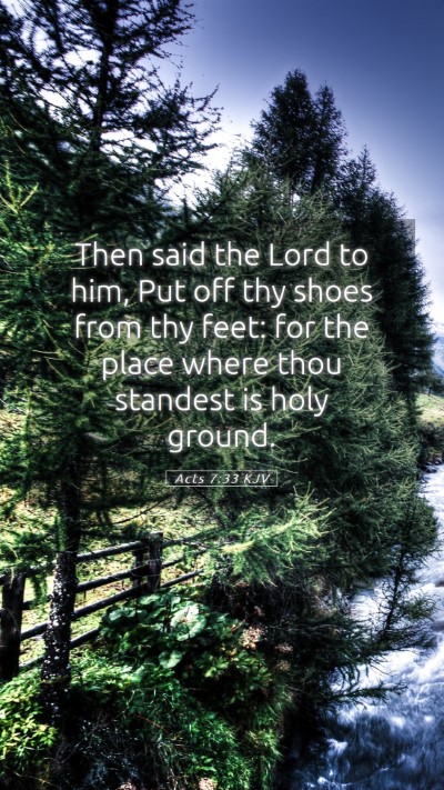 Picture 05 - Acts 7:33 KJV Mobile Phone Wallpaper - Then said the Lord to him, Put off thy shoes from - Mobile Bible Verse Wallpaper