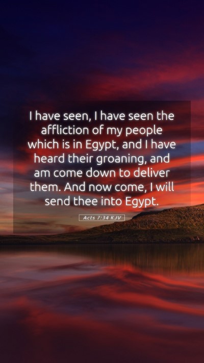 Picture 05 - Acts 7:34 KJV Mobile Phone Wallpaper - I have seen, I have seen the affliction of my - Mobile Bible Verse Wallpaper
