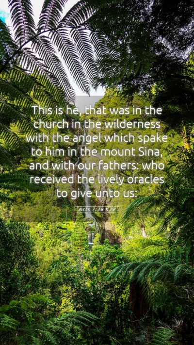 Picture 05 - Acts 7:38 KJV Mobile Phone Wallpaper - This is he, that was in the church in the - Mobile Bible Verse Wallpaper