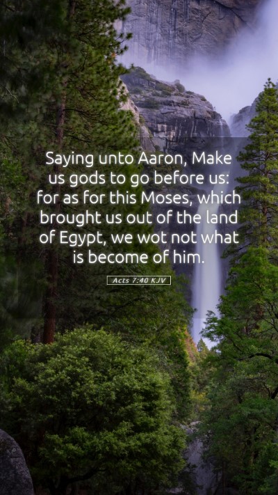 Picture 05 - Acts 7:40 KJV Mobile Phone Wallpaper - Saying unto Aaron, Make us gods to go before us: - Mobile Bible Verse Wallpaper
