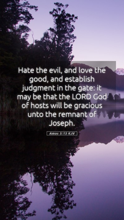 Picture 05 - Amos 5:15 KJV Mobile Phone Wallpaper - Hate the evil, and love the good, and establish - Mobile Bible Verse Wallpaper