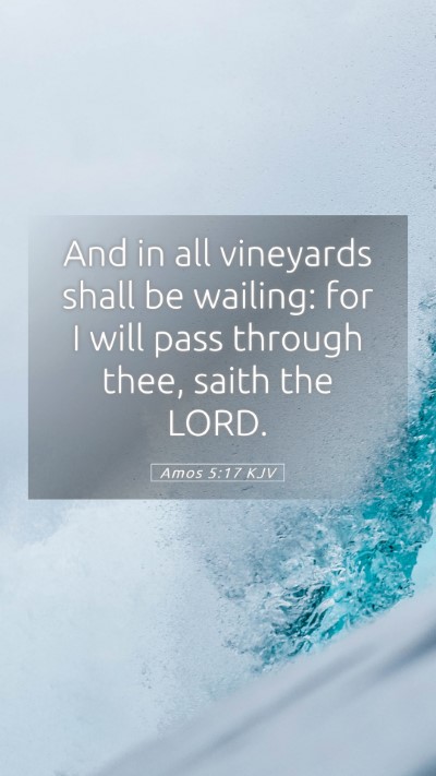 Picture 05 - Amos 5:17 KJV Mobile Phone Wallpaper - And in all vineyards shall be wailing: for I will - Mobile Bible Verse Wallpaper