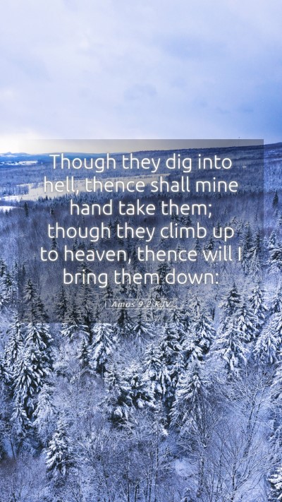 Picture 05 - Amos 9:2 KJV Mobile Phone Wallpaper - Though they dig into hell, thence shall mine hand - Mobile Bible Verse Wallpaper