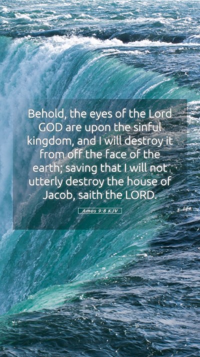Picture 05 - Amos 9:8 KJV Mobile Phone Wallpaper - Behold, the eyes of the Lord GOD are upon the - Mobile Bible Verse Wallpaper