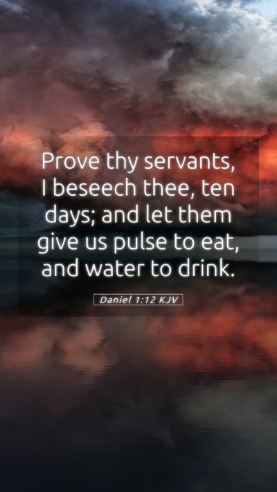 Picture 05 - Daniel 1:12 KJV Mobile Phone Wallpaper - Prove thy servants, I beseech thee, ten days; and - Mobile Bible Verse Wallpaper