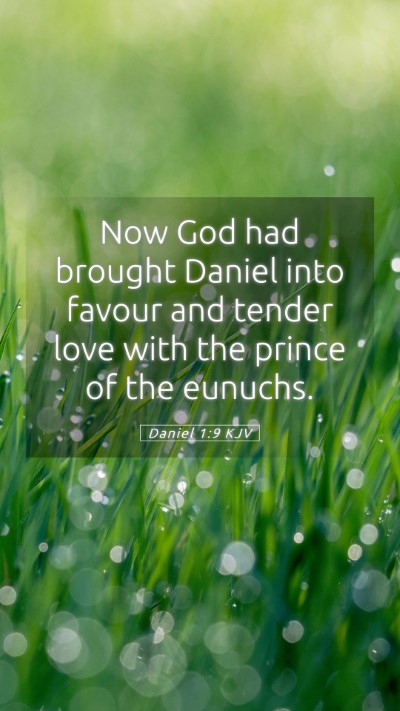 Picture 05 - Daniel 1:9 KJV Mobile Phone Wallpaper - Now God had brought Daniel into favour and tender - Mobile Bible Verse Wallpaper