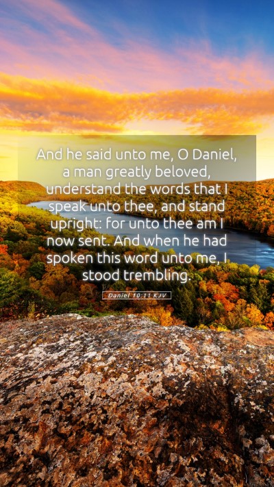Picture 05 - Daniel 10:11 KJV Mobile Phone Wallpaper - And he said unto me, O Daniel, a man greatly - Mobile Bible Verse Wallpaper