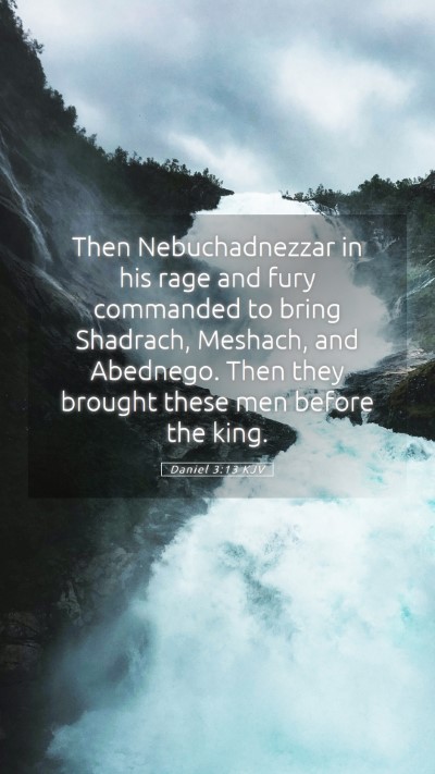 Picture 05 - Daniel 3:13 KJV Mobile Phone Wallpaper - Then Nebuchadnezzar in his rage and fury - Mobile Bible Verse Wallpaper