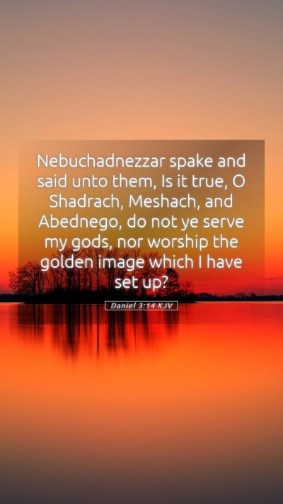 Picture 05 - Daniel 3:14 KJV Mobile Phone Wallpaper - Nebuchadnezzar spake and said unto them, Is it - Mobile Bible Verse Wallpaper