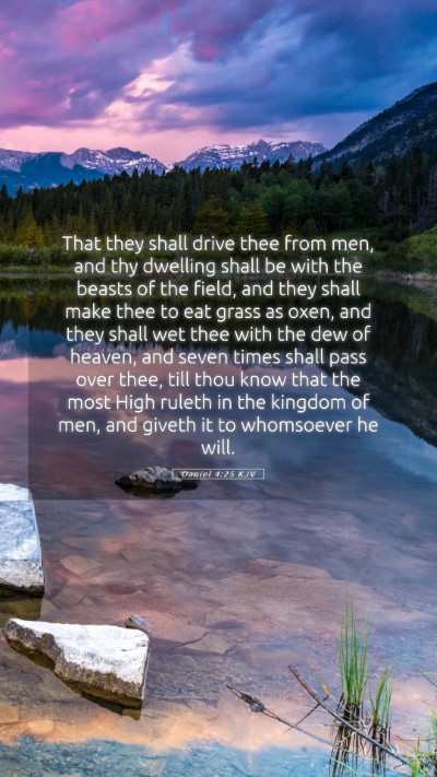 Picture 05 - Daniel 4:25 KJV Mobile Phone Wallpaper - That they shall drive thee from men, and thy - Mobile Bible Verse Wallpaper