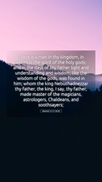 Picture 05 - Daniel 5:11 KJV Mobile Phone Wallpaper - There is a man in thy kingdom, in whom is the - Mobile Bible Verse Wallpaper