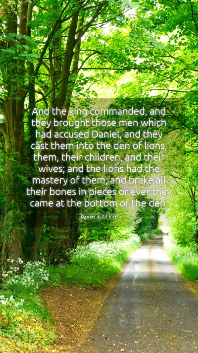 Picture 05 - Daniel 6:24 KJV Mobile Phone Wallpaper - And the king commanded, and they brought those - Mobile Bible Verse Wallpaper