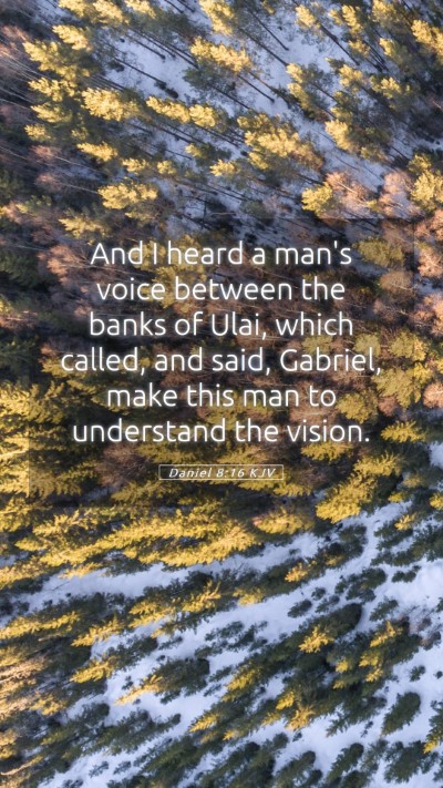 Picture 05 - Daniel 8:16 KJV Mobile Phone Wallpaper - And I heard a man's voice between the banks of - Mobile Bible Verse Wallpaper