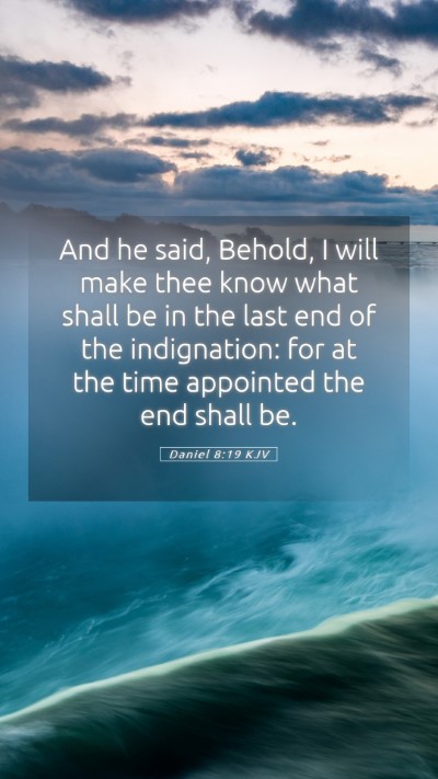 Picture 05 - Daniel 8:19 KJV Mobile Phone Wallpaper - And he said, Behold, I will make thee know what - Mobile Bible Verse Wallpaper