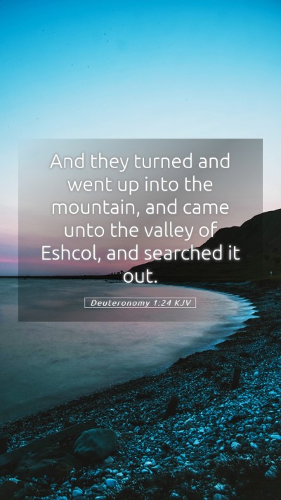 Picture 05 - Deuteronomy 1:24 KJV Mobile Phone Wallpaper - And they turned and went up into the mountain, - Mobile Bible Verse Wallpaper