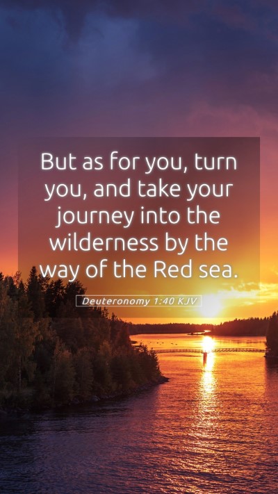Picture 05 - Deuteronomy 1:40 KJV Mobile Phone Wallpaper - But as for you, turn you, and take your journey - Mobile Bible Verse Wallpaper