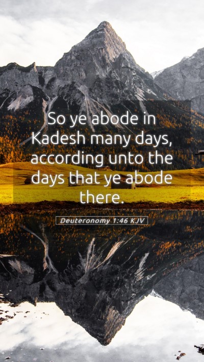 Picture 05 - Deuteronomy 1:46 KJV Mobile Phone Wallpaper - So ye abode in Kadesh many days, according unto - Mobile Bible Verse Wallpaper
