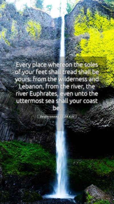 Picture 05 - Deuteronomy 11:24 KJV Mobile Phone Wallpaper - Every place whereon the soles of your feet shall - Mobile Bible Verse Wallpaper