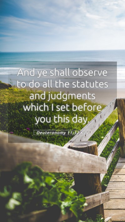 Picture 05 - Deuteronomy 11:32 KJV Mobile Phone Wallpaper - And ye shall observe to do all the statutes and - Mobile Bible Verse Wallpaper