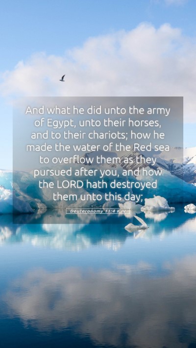 Picture 05 - Deuteronomy 11:4 KJV Mobile Phone Wallpaper - And what he did unto the army of Egypt, unto - Mobile Bible Verse Wallpaper