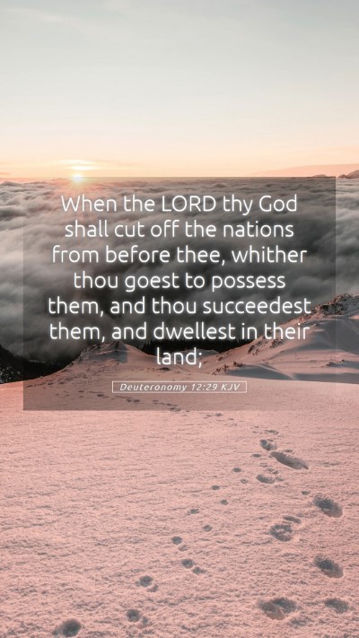 Picture 05 - Deuteronomy 12:29 KJV Mobile Phone Wallpaper - When the LORD thy God shall cut off the nations - Mobile Bible Verse Wallpaper