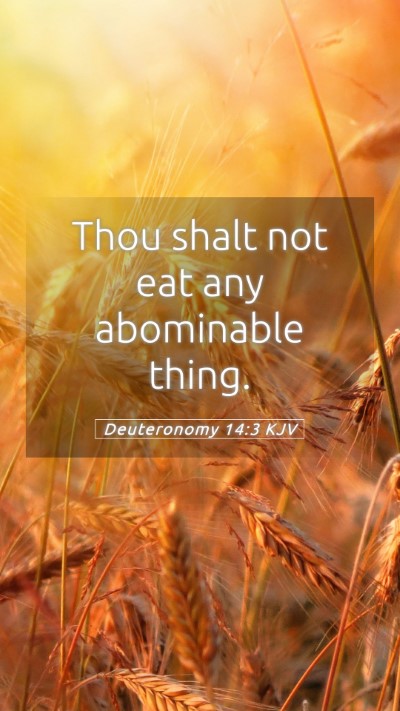 Picture 05 - Deuteronomy 14:3 KJV Mobile Phone Wallpaper - Thou shalt not eat any abominable - Mobile Bible Verse Wallpaper