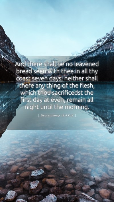 Picture 05 - Deuteronomy 16:4 KJV Mobile Phone Wallpaper - And there shall be no leavened bread seen with - Mobile Bible Verse Wallpaper