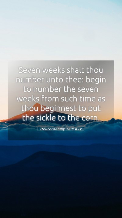 Picture 05 - Deuteronomy 16:9 KJV Mobile Phone Wallpaper - Seven weeks shalt thou number unto thee: begin to - Mobile Bible Verse Wallpaper