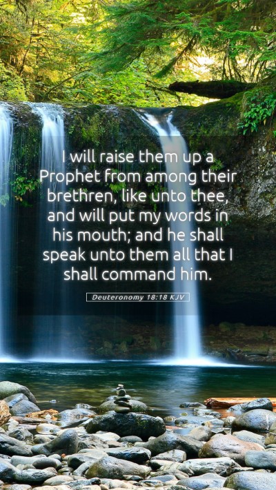Picture 05 - Deuteronomy 18:18 KJV Mobile Phone Wallpaper - I will raise them up a Prophet from among their - Mobile Bible Verse Wallpaper