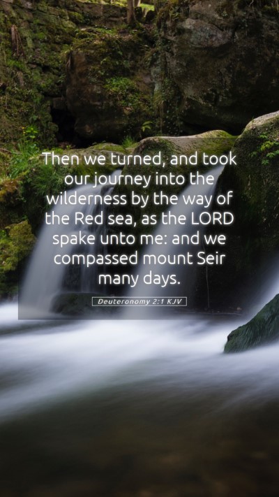 Picture 05 - Deuteronomy 2:1 KJV Mobile Phone Wallpaper - Then we turned, and took our journey into the - Mobile Bible Verse Wallpaper
