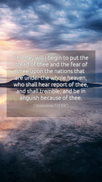 Picture 05 - Deuteronomy 2:25 KJV Mobile Phone Wallpaper - This day will I begin to put the dread of thee - Mobile Bible Verse Wallpaper