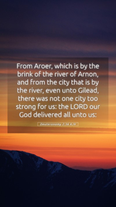 Picture 05 - Deuteronomy 2:36 KJV Mobile Phone Wallpaper - From Aroer, which is by the brink of the river of - Mobile Bible Verse Wallpaper
