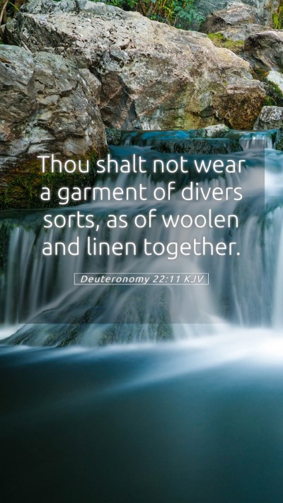 Picture 05 - Deuteronomy 22:11 KJV Mobile Phone Wallpaper - Thou shalt not wear a garment of divers sorts, as - Mobile Bible Verse Wallpaper