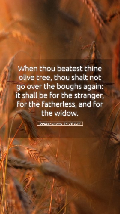 Picture 05 - Deuteronomy 24:20 KJV Mobile Phone Wallpaper - When thou beatest thine olive tree, thou shalt - Mobile Bible Verse Wallpaper